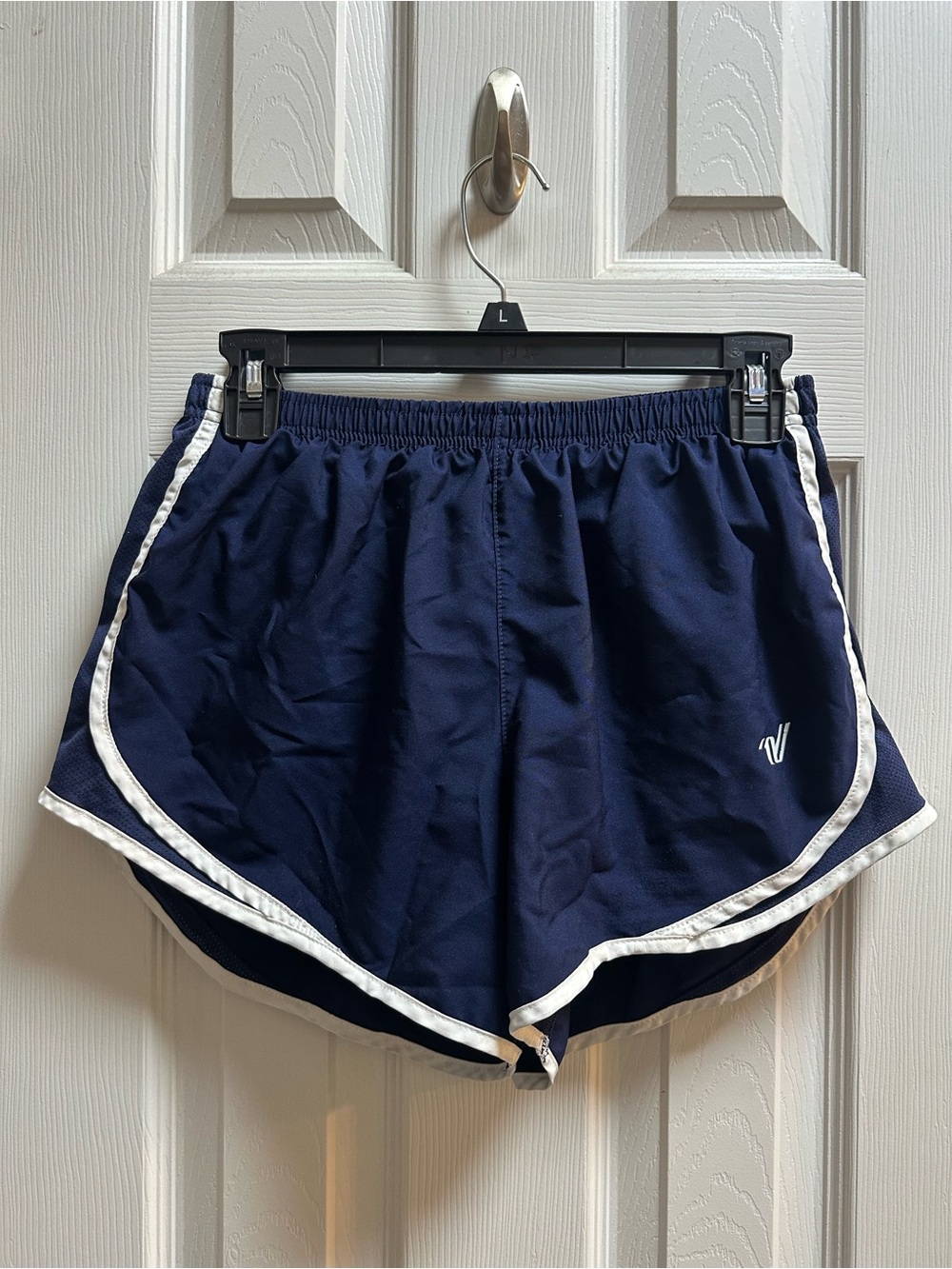Varsity Spirit Cheer Practice Wear Navy Athletic Shorts with White Trim